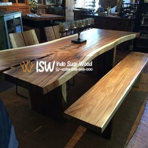 meja kayu suar full alami original